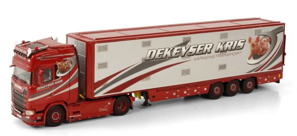 WSI01-3584 - SCANIA Highline 4x2 with 3-axle cattle trailer DEKEYSER KRIS - 1