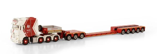 WSI01-3627 - MERCEDES ACTROS MP4 SLT BIGSPACE 8x4 with 5-axle low bed and 3-axle dolly ANDRE VOSS - 1