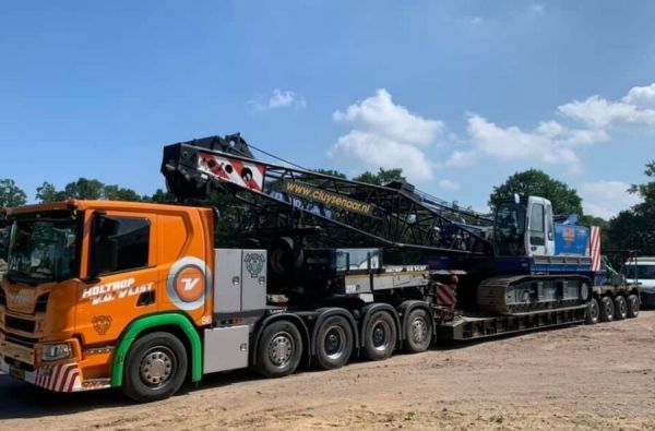 WSI01-3655 - SCANIA P LOW CP20 10x4 with 5 axle bar loader and 1 axle dolly HOLTROP VD VLIST - 1