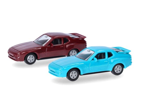 HER012768-004 - PORSCHE 944 red and blue - 2 pieces to assemble - 1