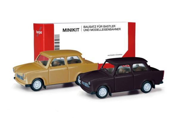 HER013901-002 - TRABANT 601 Brown and black limousine - 2 pieces to assemble - 1