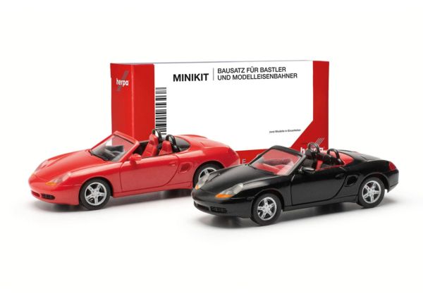 HER013963 - PORSCHE Boxster S red and black - 2 pieces to assemble - 1