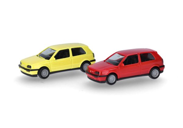 HER014014 - VOLKSWAGEN Golf III VR6 yellow and red - 2 pieces to assemble - 1