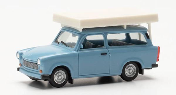 HER024181-003 - TRABANT pastel blue with roof tent - 1