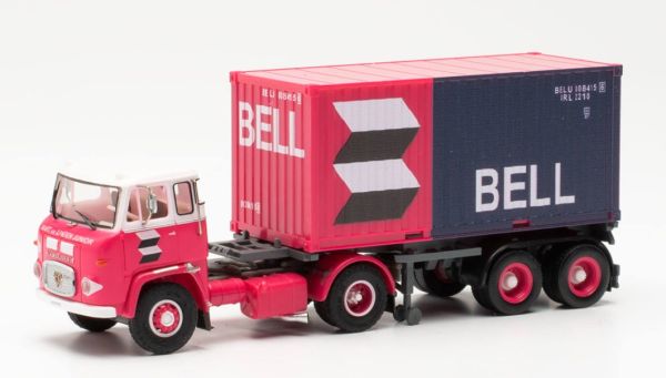 HER026123 - SCANIA LB 76 4x2 mit Containerträger und BELL-Container - 1