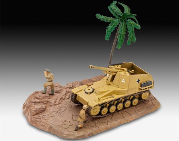 REV03334 - Diorama with SD KFZ tank with character to be assembled and painted - 1