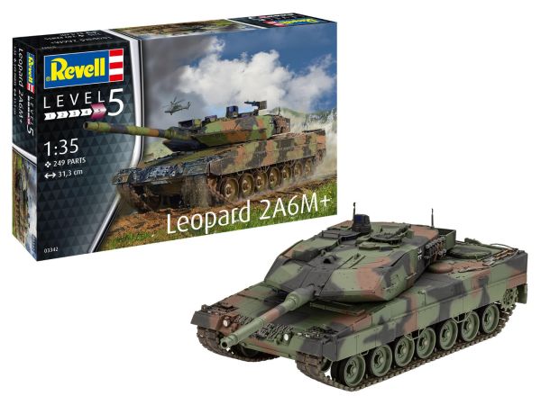 REV03342 - LEOPARD 2 A6M+ tank, assemble and paint - 1