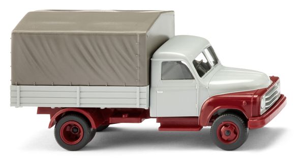 WIK034504 - HANOMAG L 28 grey tarpaulin lorry - 1