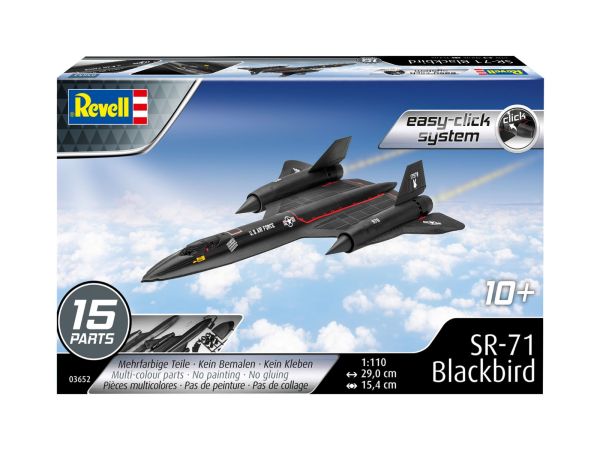 REV03652 - Lockheed SR-71 Blackbird Easy-Click fighter plane to assemble - 1