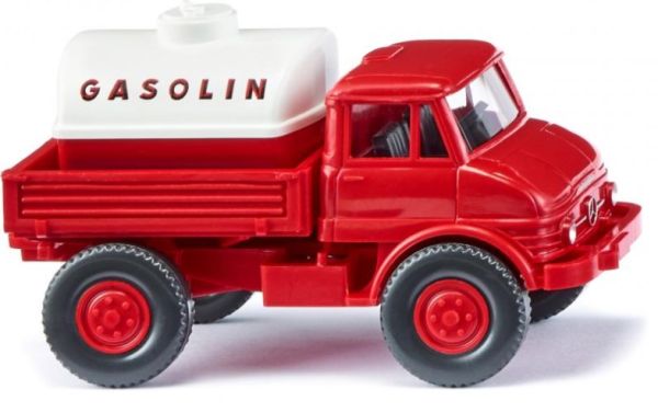 WIK037109 - Red and white truck - UNIMOG U 406 Gasolin - 1