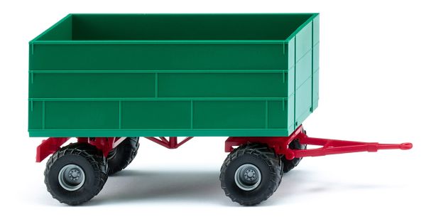 WIK038837 - green 2-axle agricultural trailer - 1