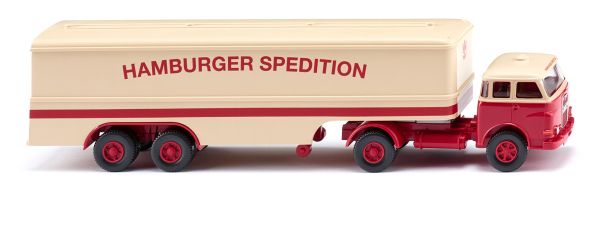 WIK051329 - MAN Pausbacke 4x2 with 2-axle box trailer - HAMBURGER SPEDITION - 1