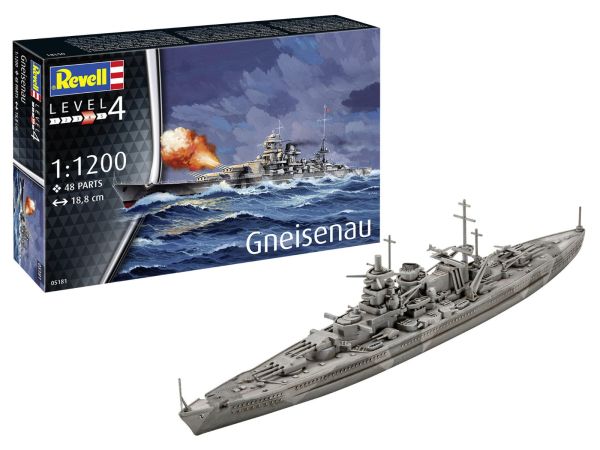 REV05181 - Gneisenau battleship to assemble and paint - 1