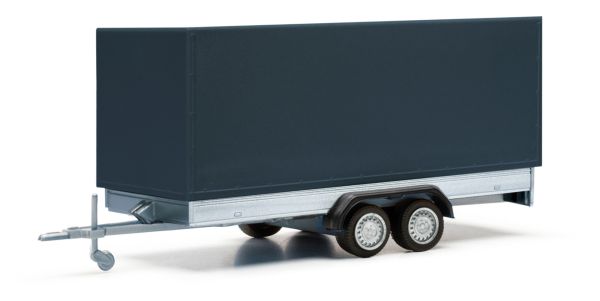 HER052627-003 - 2-axle black tarpaulin trailer - 1