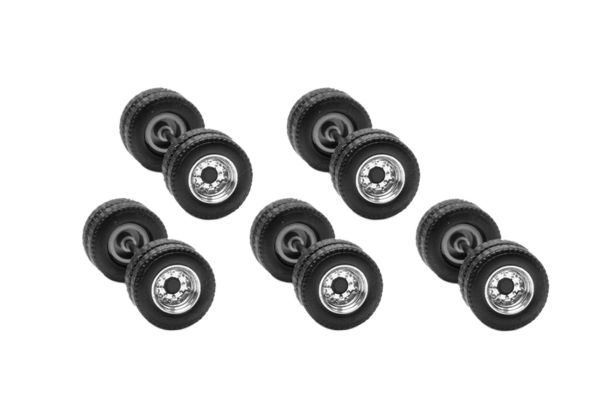 HER054461 - Tyres + trailer axles chrome-black 10 pieces - 1