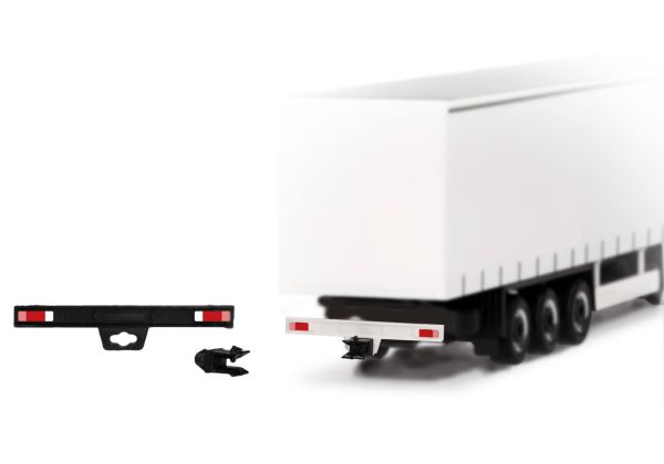 HER054515 - Trailer bumper with hitch - 2 white and 2 black - 1