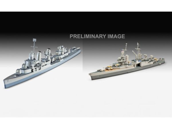 REV05644 - Ship Pacific Warriors - USS Fletcher & USS Indianapolis to assemble and paint - 1