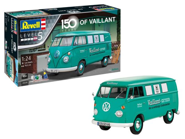 REV05648 - 150 years of Vaillant gift set - VOLKSWAGEN T1 Bus to build with basic accessories - 1