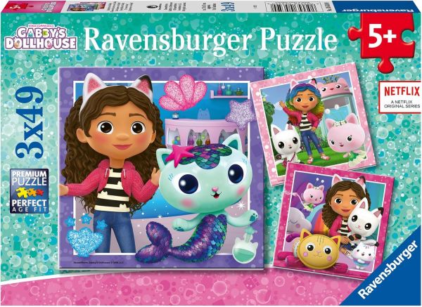 RAV056590 - 3 Puzzles 49 Pieces Gaby and the Magic House - 1