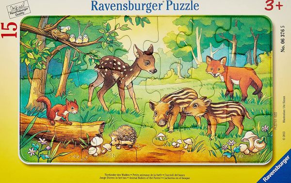 RAV063765 - 15 Piece Frame Puzzle Small Forest Animals - 1