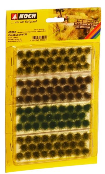 NOC07005 - 104 Grass tufts XL - green beige and brown - 9mm - 1