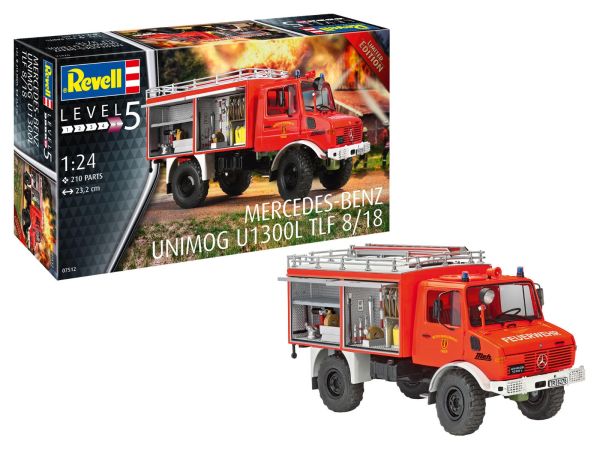 REV07512 - MERCEDES-BENZ Unimog U 1300 L TLF 8/18 Firefighter to assemble and paint - 1