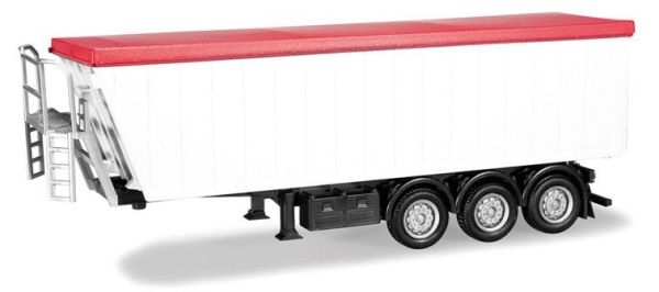 HER076555-003 - Trailer 3 Axles White with red tarpaulin - 1