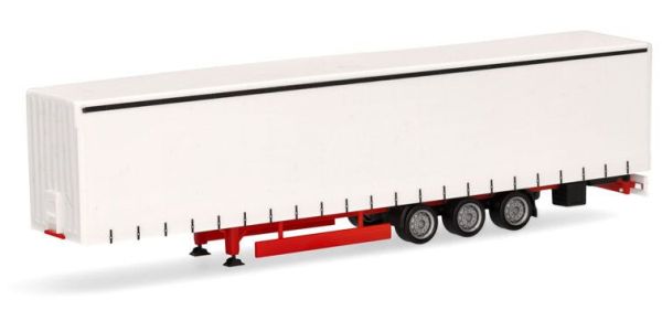 HER077064 - Lowliner 15m 3-axle white tarpaulin trailer - 1