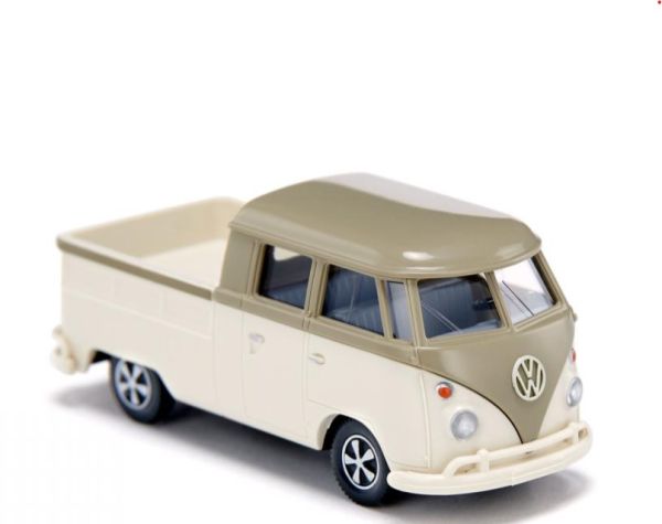 WIK078907 - VOLKSWAGEN T1 crew cab - olive grey/pearl white - 1