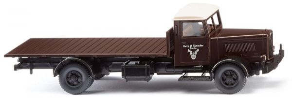 WIK084602 - HANOMAG Spedition Hamacher flatbed truck - 1