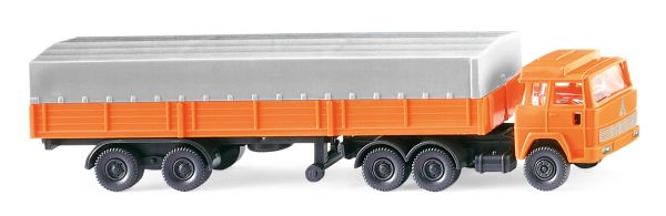 WIK095611 - MAGIRUS 6x4 with 2-axle trailer, orange - 1