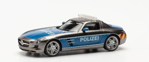 HER096515 - MERCEDES SLS AMG police blue and grey - 1