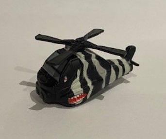 NEW01277B - Black Zebra Friction Helicopter - 1