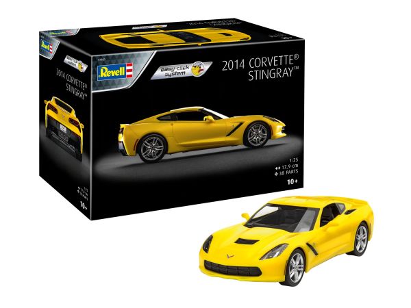 REV07825 - Easy-Click Corvette Stingray 2014 yellow to build - 1