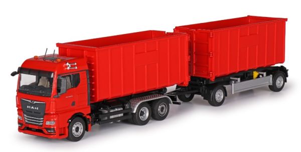 CONSET10019 - MAN TGX GM 6x2 Straight truck with tipper and 1+1 axles red - 1