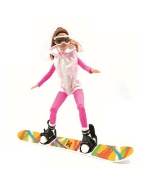 JC10019 - 28cm Winter Doll with Snowboard - 1