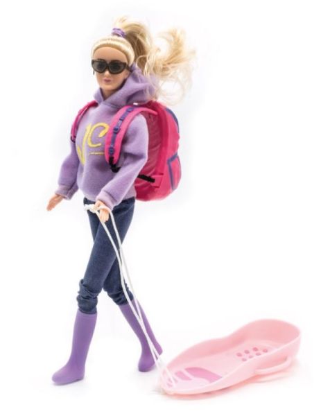 JC10022 - Doll with sledge 28cm - 1