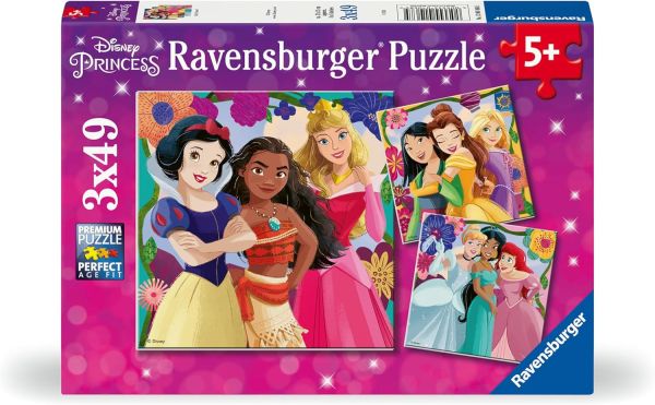 RAV12001068 - 3 Puzzles 49 Pieces DISNEY Princesses - 1