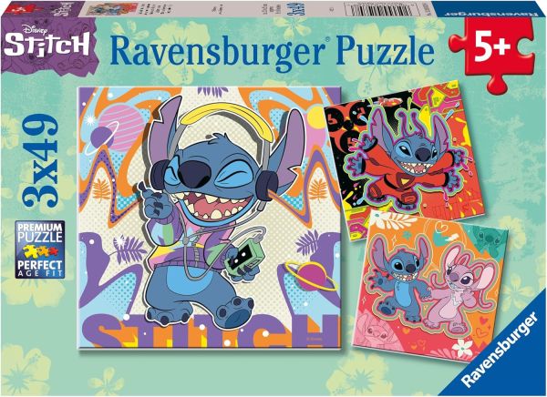 RAV12001070 - 3 Puzzles 49 Pieces DISNEY Stich - 1