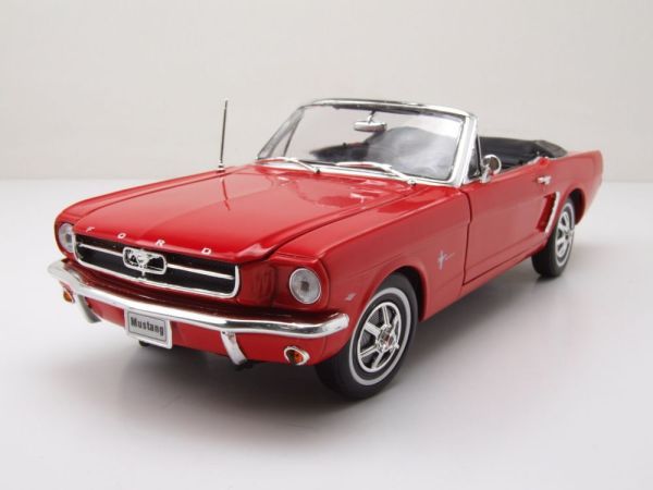 WEL12519CABROUGE - FORD Mustang convertible 1964 Red - 1