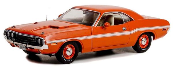 GREEN13630 - 1970 DODGE Challenger Orange with white stripes - 1