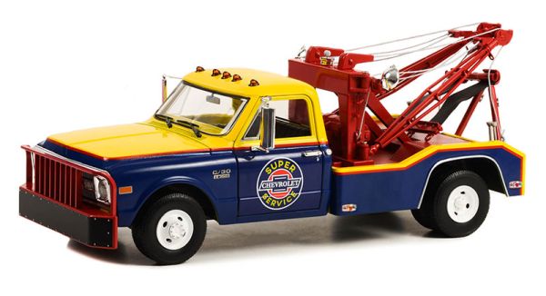 GREEN13653 - CHEVROLET C-30 tow truck 1969 blue 