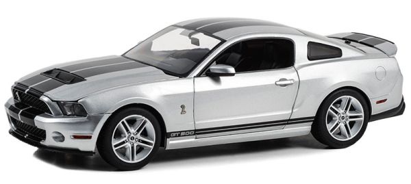 GREEN13673 - 2011 FORD Mustang GT500 Silver with black stripes - 1