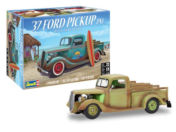 REV14516 - FORD pickup Street Rod 1937 with surf to assemble and paint  - 1