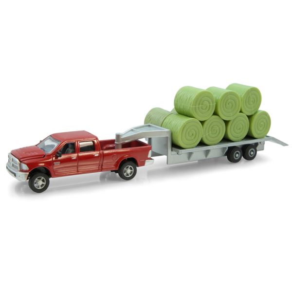 ERT14855 - DODGE ram with trailer and CASE IH hay bales - 1