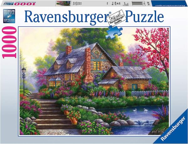 RAV15184 - 1000 Piece Romantic Cottage Puzzle - 1