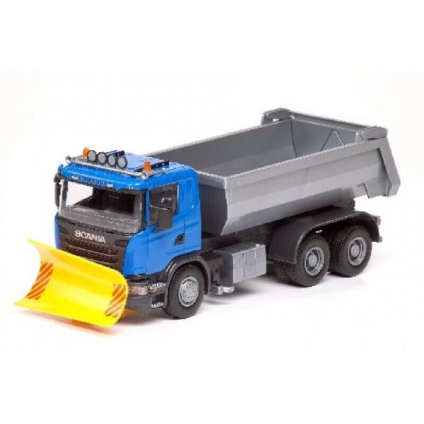 EMEK15504 - SCANIA G 6x4 blue with snow plough - 1