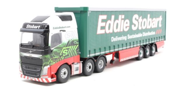 CORCC16002 - SCANIA 6X4 3-axle semi-trailer EDDIE STOBART white/green/red - 1