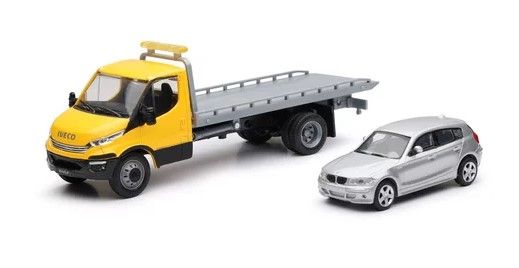 NEW16233B - IVECO truck with grey BMW 1 series - 1