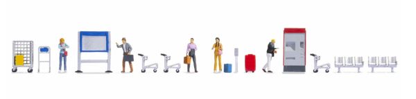 NOC16268 - Thematic Figurines - Platform - 5 passengers with accessories - 1